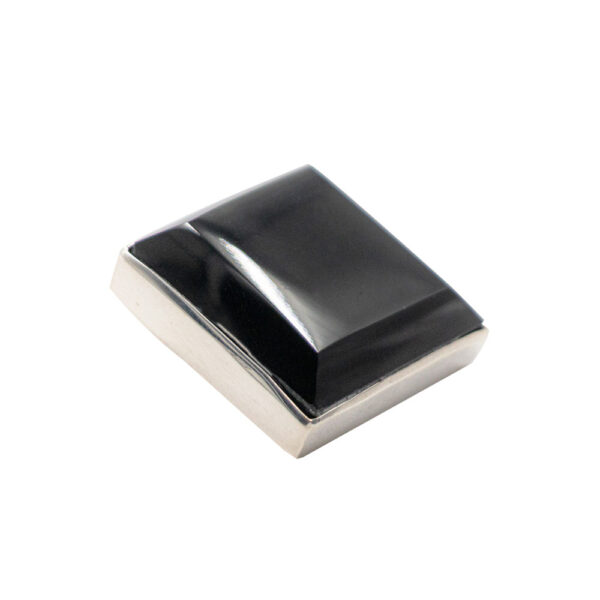 Dije Cuadrado de Plata Piedra Ónix